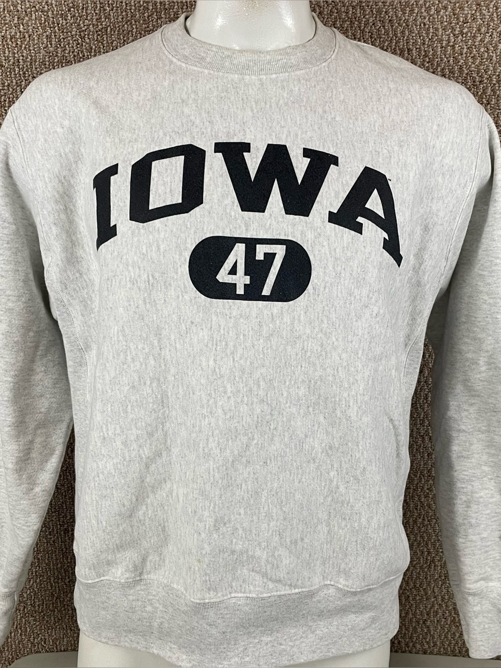 Vintage 90s Iowa Hawkeyes Champion Reverse Weave Sweatshirt Men’s Large Gray 90s
